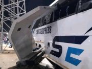 Woman killed in freak Swiss Express bus accident at Beitbridge border post Freak accident ... the sad scene of a Swiss Express Bus accident that killed a security guard at Beitbridge Border Post on Wednesday 21 August 2024
