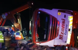 ‘Driver is new’: 10 travellers killed as Mzansi Express bus travelling from Zimbabwe crashes in Limpopo Ten people lost their lives when an Mzansi Express bus travelling from Zimbabwe, destined for Joburg, crashed in Makhado. Picture: Supplied