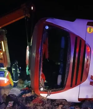 Ten people lost their lives when an Mzansi Express bus travelling from Zimbabwe, destined for Joburg, crashed in Makhado. Picture: Supplied