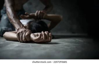 Man leaves wife being raped The man ran away to save his life leaving his 34-year-old wife being raped at a bush along a dust road near Stopover Shopping Centre